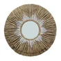 Miroir SOLEIA rond diam.70cm rotin naturel blanc INSPIRE