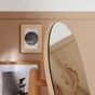 Miroir rectangulaire mdf beige Psyche INSPIRE, l.36 x H.149.9 cm