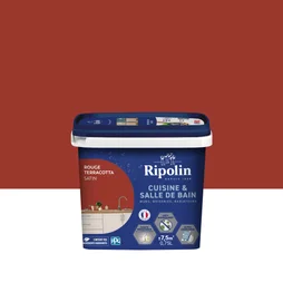 Peinture mur, RIPOLIN cuisine et bain, 0.75 litre, rouge terracotta satin