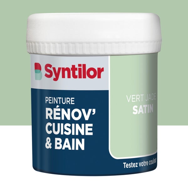 Testeur peinture meuble vert jade satin SYNTILOR Renov' cuisine et bain 0.075l