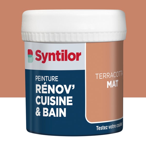 Testeur peinture meuble terracotta mat SYNTILOR Renov' cuisine et bain 0.075l