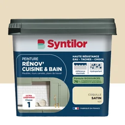 Peinture meuble coquille satin SYNTILOR Renov' cuisine et bain 0.75l