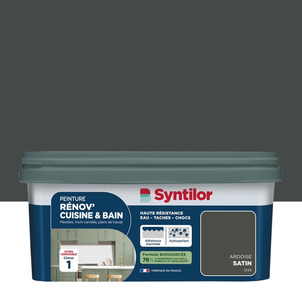 Peinture meuble ardoise satin SYNTILOR Rénov' cuisine et bain 2l