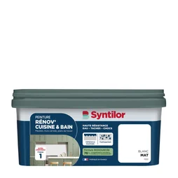 Peinture meuble blanc mat SYNTILOR Rénov' cuisine et bain 2l