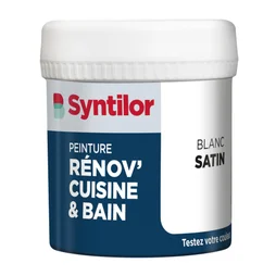 Testeur peinture meuble blanc satin SYNTILOR Renov' cuisine et bain 0.075l