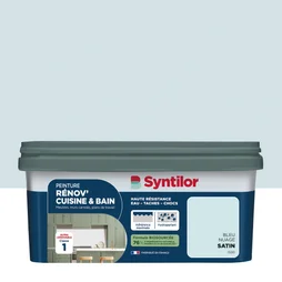 Peinture meuble bleu nuage satin SYNTILOR Renov' cuisine et bain 2l