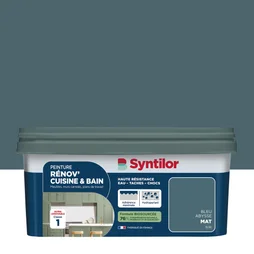 Peinture meuble bleu abysse mat SYNTILOR Renov' cuisine et bain 2l