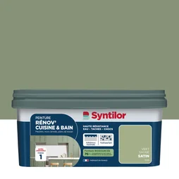 Peinture meuble vert sauge satin SYNTILOR Renov' cuisine et bain 2l