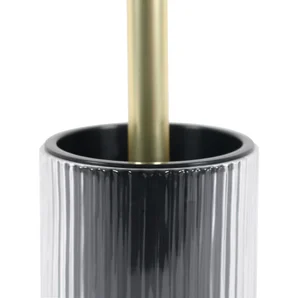 Pot balai wc à poser SENSEA Gatsby transparent doré noir