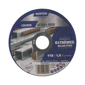 Lot de 4+1 disques 115x1,6 acier/inox extreme