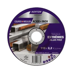 Disque tronc acier/inox NORTON 125x2,2