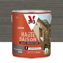 Lasure V33 Haute saison 8 ans gris argent satiné 2.5 l