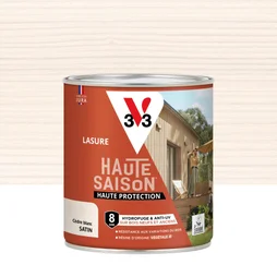 Lasure V33 Haute saison 8 ans cèdre blanc satiné 0.75 l