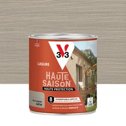 Lasure V33 Haute saison 8 ans gris argent satiné 0.75 l