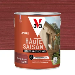 Lasure V33 Haute saison 8 ans rouge basque satiné 2.5 l