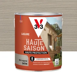 Lasure V33 Haute saison 8 ans gris argent satiné 2.5 l