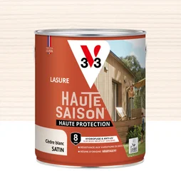 Lasure V33 Haute saison 8 ans cèdre blanc satiné 2.5 l