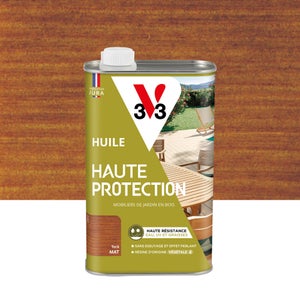 Huile pour bois extérieur V33 Haute protection teck mat 1 l