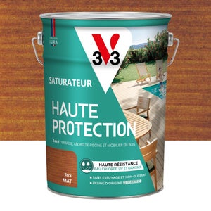 Saturateur pour bois extérieur V33 Haute protection teck mat 5L