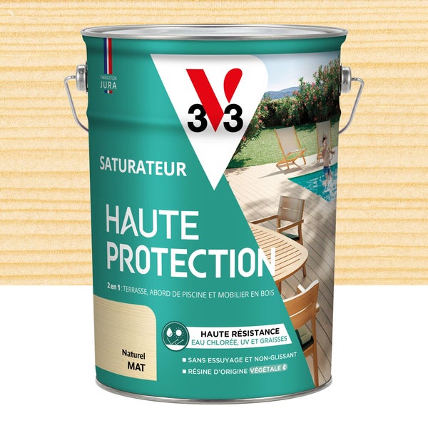 Saturateur pour bois extérieur V33 Haute protection naturel mat 5L