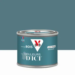 Peinture extérieure bois V33 Couleurs d'ici, bleu feutré velours  0.125l