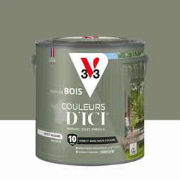 Peinture extérieure bois V33 Couleurs d'ici, kaki grisé velours 2l