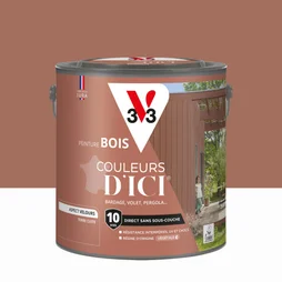 Peinture extérieure bois V33 Couleurs d'ici, terre cuite velours 2l