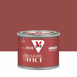 Peinture extérieure bois V33 Couleurs d'ici, rouge intense velours 0.125l