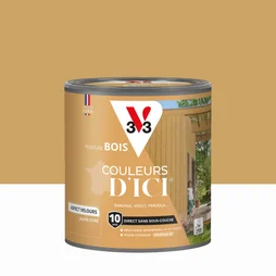 Peinture extérieure bois V33 Couleurs d'ici, jaune ocré velours  0.5l