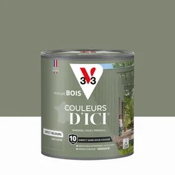 Peinture extérieure bois V33 Couleurs d'ici, kaki grisé velours  0.5l
