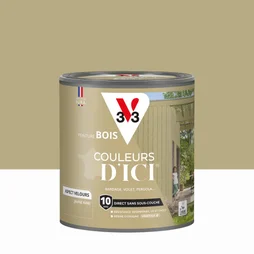 Peinture extérieure bois V33 Couleurs d'ici, jaune kaki velours  0.5l