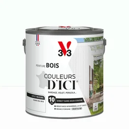 Peinture extérieure bois V33 Couleurs d'ici, blanc ral 9016 velours  2l