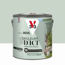 Peinture extérieure bois V33 Couleurs d'ici, vert pastel velours  2l