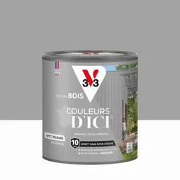 Peinture extérieure bois V33 Couleurs d'ici, gris soyeux velours  0.5l