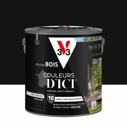 Peinture extérieure bois V33 Couleurs d'ici, noir ral 9005 velours  2l