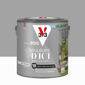 Peinture extérieure bois V33 Couleurs d'ici, gris soyeux velours  2l