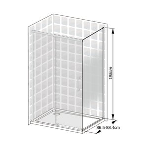Paroi latérale fixe coulissante 90 cm vs REMIX