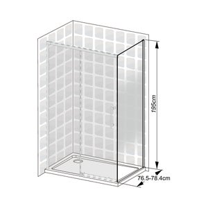 Paroi latérale fixe coulissante 80 cm vs REMIX