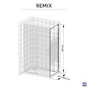 Paroi latérale fixe coulissante 70 cm vs REMIX