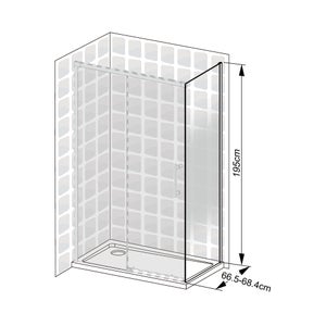 Paroi latérale fixe coulissante 70 cm vs REMIX