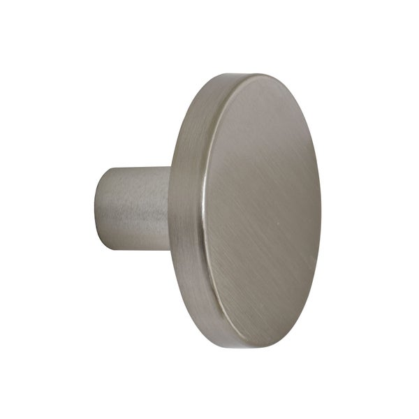 Tête portemanteau ronde acier brosse