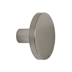 Tête portemanteau ronde acier brosse