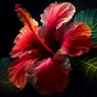 Toile imprimée Hibiscus, CEANOTHE 45 x 45 cm