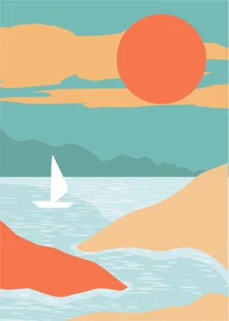 Toile imprimée Soleil, CEANOTHE 30 x 45 cm