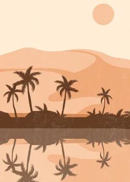 Toile imprimée Desert, CEANOTHE 45 x 65 cm