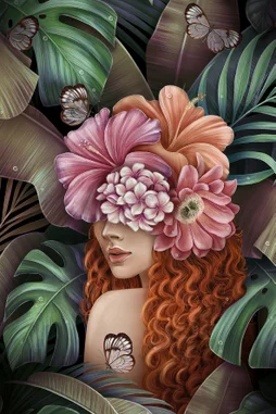 Toile impriméeFemme Nature, CEANOTHE 65 x 97 cm