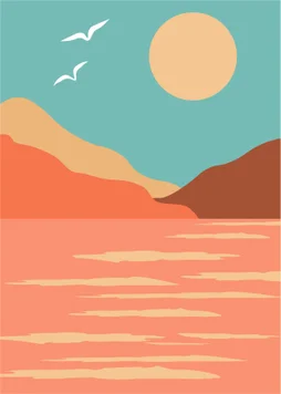 Toile imprimée Plage, CEANOTHE 30 x 45 cm