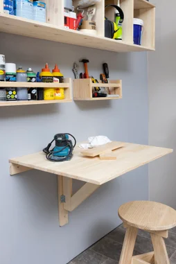 Table murale pliante en pin ASTIGARRAGA KIT LINE, L.59 x l.79.5 cm x Ep.20 mm
