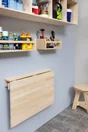 Table murale pliante en pin ASTIGARRAGA KIT LINE, L.59 x l.79.5 cm x Ep.20 mm