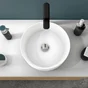 Vasque à poser céramique rond Studio Diam.37 cm blanc brillant